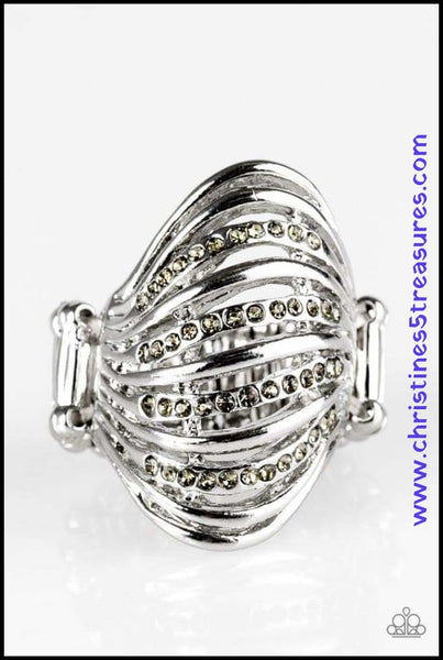 Ride The Waves - Silver Ring ~ Paparazzi