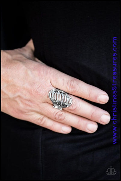 Ride The Waves - Silver Ring ~ Paparazzi