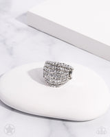 Blinding Brilliance - White Ring ❤️ Paparazzi