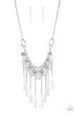 Roaring Riviera - White Necklace ~ Paparazzi