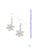 Starlet Shimmer Iridescent Snowflake Earring 5Pc Set ~ Paparazzi Earrings