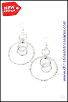 Twisted Temptation - Silver Earrings ❤️ Paparazzi