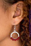 All Time Glow - Red Earrings ~ Paparazzi