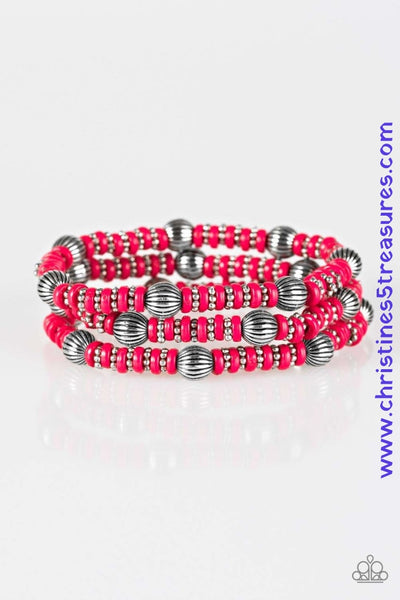 Barcelona Ball - Pink Bracelet ~ Paparazzi Bracelets