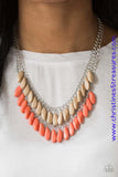 Beaded Boardwalk - Orange Necklace ~ Paparazzi