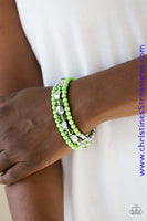 Beaded Bravado - Green Bracelets ~ Paparazzi