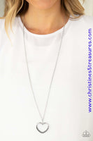 Bighearted - Silver Necklace ~ Paparazzi