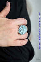 Bloomin Bloomer - Blue Ring ~ Paparazzi Rings
