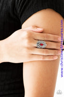 Blooming Fireworks - Red Ring ~ Paparazzi Rings