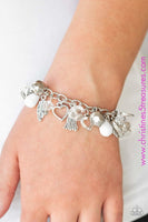Charmingly Romantic - White Bracelet ~ Paparazzi Bracelets