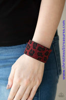 Cheetah Cabana - Red Bracelet ~ Paparazzi Bracelets