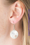 Classy And Glassy - White Earrings ~ Paparazzi