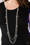 Collectively Carefree - Brown Necklace ~ Paparazzi