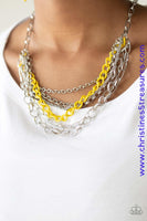 Color Bomb - Yellow Necklace ~ Paparazzi