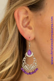 Colorful Colada - Purple Earrings ~ Paparazzi
