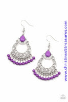 Colorful Colada - Purple Earrings ~ Paparazzi
