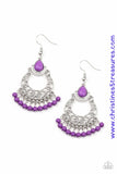 Colorful Colada - Purple Earrings ~ Paparazzi