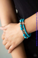 Colorful Collisions - Blue Bracelets ~ Paparazzi