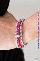 Colorfully Classy - Pink Bracelet ~ Paparazzi Bracelets