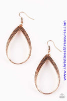 Come Reign Or Shine - Copper Earrings ~ Paparazzi