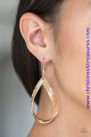 Come Reign Or Shine - Gold Earrings ~ Paparazzi