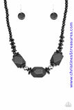 Costa Maya Majesty - Black Necklace ~ Paparazzi