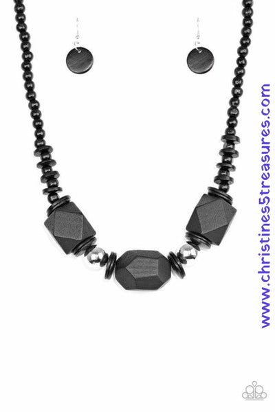 Costa Maya Majesty - Black Necklace ~ Paparazzi