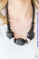 Costa Maya Majesty - Black Necklace ~ Paparazzi