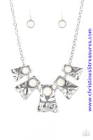 Cougar - White Necklace ~ Paparazzi