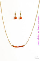 Country Roads - Orange Necklace ~ Paparazzi