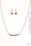 Country Roads - Orange Necklace ~ Paparazzi