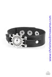 Courageously Captain - Black Urban Bracelet ~ Paparazzi Bracelets