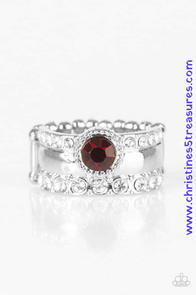 Crown Achievement - Red Ring ~ Paparazzi Rings