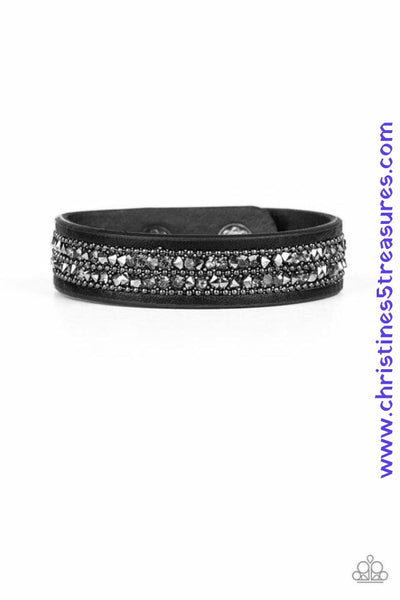 Crunch Time - Black Bracelet ~ Paparazzi Bracelets
