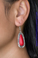 Cruzin Colorado - Red Earrings ~ Paparazzi