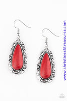 Cruzin Colorado - Red Earrings ~ Paparazzi