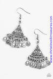 Dancing Drylands - Silver Earrings ~ Paparazzi