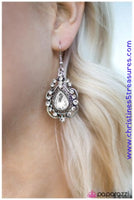 Dancing With The Stars - White/silver Earrings ~ Paparazzi
