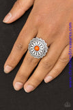 Daringly Daisy - Orange Ring ~ Paparazzi Rings