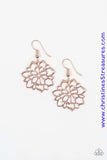 Brushed in a high-sheen finish, shimmery rose gold filigree bursts into an airy blossom for a seasonal look. Earring attaches to a standard fishhook fitting. Sold as one pair of earrings. P5WH-GDXX-083XX