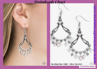 Dazzling Date Night - Silver Earrings ~ Paparazzi