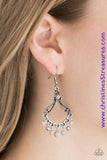 Dazzling Date Night - Silver Earrings ~ Paparazzi