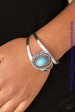 Deep In The Tumbleweeds - Blue Cuff Bracelet ~ Paparazzi