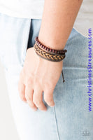 Deep Sea Sinker - Brown Slip Knot Bracelet ~ Paparazzi