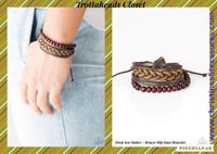 Deep Sea Sinker - Brown Slip Knot Bracelet ~ Paparazzi