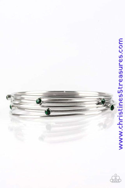 Delicate Decadence - Green Bangles ~ Paparazzi