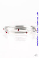 Delicate Decadence - Red Bangles ~ Paparazzi