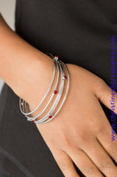 Delicate Decadence - Red Bangles ~ Paparazzi