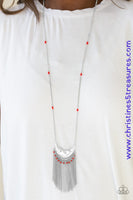 Desert Trance - Red Necklace ~ Paparazzi