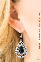 Diamond Dazzle - Black Earrings ~ Paparazzi